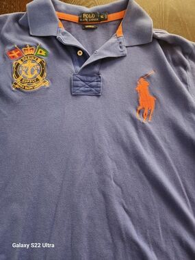 Polo by Ralph Lauren Navy Polo with Orange Trim